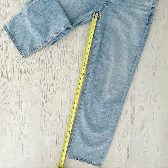 AGOLDE | “SUBURBIA” CRISS CROSS UPSIZED LIGHT BLUE JEANS DENIM RELAXED - Picture 12 of 14